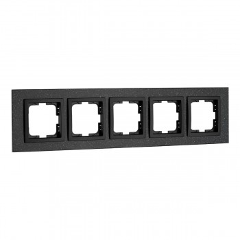 Рамка 5-постовая Mono Electric Style Granit чёрный гранит 107-610000-164
