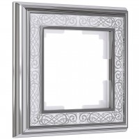 Рамка на 1 пост Werkel Palacio Gracia хром/белый W0011431 4690389159367