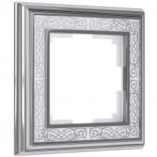 Рамка на 1 пост Werkel Palacio Gracia хром/белый W0011431 4690389159367