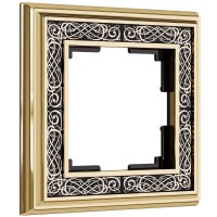 Рамка на 1 пост золото/черный Werkel W0011430 4690389159350