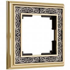 Рамка на 1 пост золото/черный Werkel W0011430 4690389159350 Рамка на 1 пост золото/черный Werkel W0011430 4690389159350