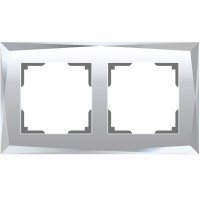 Рамка на 2 поста Werkel Diamant зеркальный W0021220 4690389158827 Рамка на 2 поста Werkel Diamant зеркальный W0021220 4690389158827