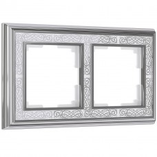 Рамка на 2 поста Werkel Palacio Gracia хром/белый W0021431 4690389159398 Рамка на 2 поста Werkel Palacio Gracia хром/белый W0021431 4690389159398