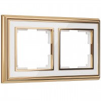 Рамка на 2 поста Werkel Palacio золото/белый W0021329 4690389159152 Рамка на 2 поста Werkel Palacio золото/белый W0021329 4690389159152