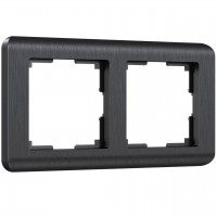 Рамка на 2 поста Werkel Stream графит W0022104 4690389162190 Рамка на 2 поста Werkel Stream графит W0022104 4690389162190