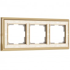 Рамка на 3 поста Werkel Palacio Gracia золото/белый W0031429 4690389159404 Рамка на 3 поста Werkel Palacio Gracia золото/белый W0031429 4690389159404