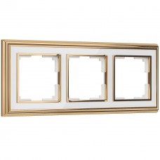 Рамка на 3 поста Werkel Palacio золото/белый W0031329 4690389159206 Рамка на 3 поста Werkel Palacio золото/белый W0031329 4690389159206