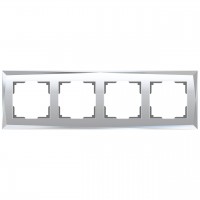 Рамка на 4 поста Werkel Diamant зеркальный W0041220 4690389158858