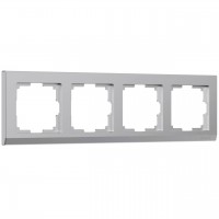 Рамка на 4 поста Werkel Stark серебряный W0041806 4690389161902