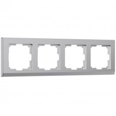 Рамка на 4 поста Werkel Stark серебряный W0041806 4690389161902