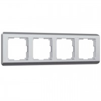 Рамка на 4 поста Werkel Stream серебряный W0042106 4690389162466