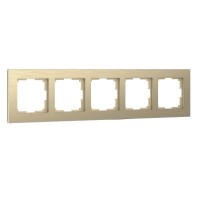 Рамка на 5 постов Werkel Stream шампань W0052111 4690389162527 Рамка на 5 постов Werkel Stream шампань W0052111 4690389162527