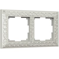 Рамка Werkel Antik на 2 поста жемчужный WL07-Frame-02 4690389063503 Рамка Werkel Antik на 2 поста жемчужный WL07-Frame-02 4690389063503