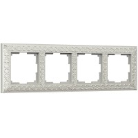Рамка Werkel Antik на 4 поста жемчужный WL07-Frame-04 4690389063527 Рамка Werkel Antik на 4 поста жемчужный WL07-Frame-04 4690389063527