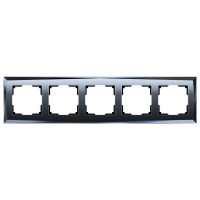 Рамка Werkel Diamant на 5 постов черный WL08-Frame-05 4690389063664 Рамка Werkel Diamant на 5 постов черный WL08-Frame-05 4690389063664