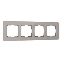 Рамка Werkel Elite на 4 поста дымчатый W0042417 4690389180798 Рамка Werkel Elite на 4 поста дымчатый W0042417 4690389180798