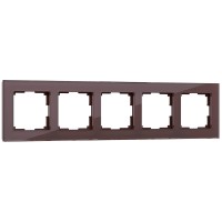 Рамка Werkel Favorit на 5 постов мокко WL01-Frame-05 4690389063787 Рамка Werkel Favorit на 5 постов мокко WL01-Frame-05 4690389063787