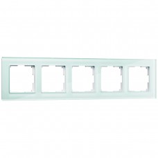 Рамка Werkel Favorit на 5 постов натуральное стекло WL01-Frame-05 4690389060205