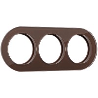 Рамка Werkel Favorit Runda на 3 поста коричневый WL21-Frame-01 4690389141997 Рамка Werkel Favorit Runda на 3 поста коричневый WL21-Frame-01 4690389141997