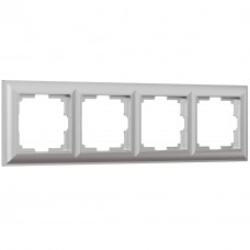 Рамка Werkel Fiore на 4 поста серебряный W0042206 4690389160431