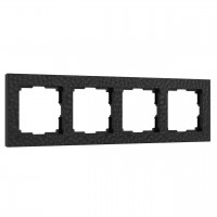 Рамка Werkel Hammer на 4 поста черный W0042408 4690389163494 Рамка Werkel Hammer на 4 поста черный W0042408 4690389163494