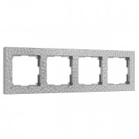 Рамка Werkel Hammer на 4 поста серебряный W0042406 4690389163487 Рамка Werkel Hammer на 4 поста серебряный W0042406 4690389163487