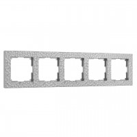 Рамка Werkel Hammer на 5 постов серебряный W0052406 4690389163555
