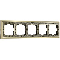 Рамка Werkel Palacio Gracia на 5 постов золото/черный WL77-Frame-05 4690389126147 Рамка Werkel Palacio Gracia на 5 постов золото/черный WL77-Frame-05 4690389126147