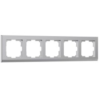 Рамка Werkel Stark на 5 постов серебряный W0051806 4690389161940 Рамка Werkel Stark на 5 постов серебряный W0051806 4690389161940