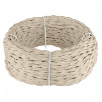 Ретро кабель Werkel витой двухжильный 1,5 мм песочный W6452546 4690389165696 Ретро кабель Werkel витой двухжильный 1,5 мм песочный W6452546 4690389165696