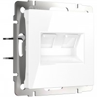Розетка двойная Ethernet RJ-45 Werkel белый W1181101 4690389155376 Розетка двойная Ethernet RJ-45 Werkel белый W1181101 4690389155376