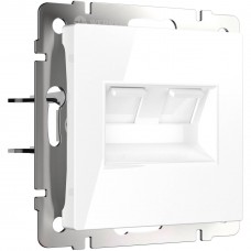 Розетка двойная Ethernet RJ-45 Werkel белый W1181101 4690389155376 Розетка двойная Ethernet RJ-45 Werkel белый W1181101 4690389155376