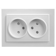 Розетка двойная Feron Stekker Эрна б/з 10A 250V белый PST10901301 39053 Розетка двойная Feron Stekker Эрна б/з 10A 250V белый PST10901301 39053