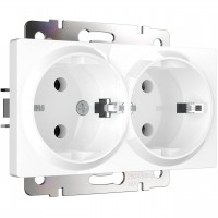 Розетка двойная с заземлением Werkel белый W1172001 4690389155352 Розетка двойная с заземлением Werkel белый W1172001 4690389155352