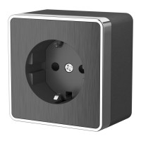 Розетка с заземлением и шторками Werkel Gallant графит рифленый W5071104 4690389164545 Розетка с заземлением и шторками Werkel Gallant графит рифленый W5071104 4690389164545