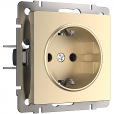 Розетка с заземлением и шторками Werkel шампань W1171111 4690389157387