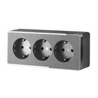 Розетка тройная с/з со шторками Werkel Gallant графит рифленый W5073104 4690389163852 Розетка тройная с/з со шторками Werkel Gallant графит рифленый W5073104 4690389163852