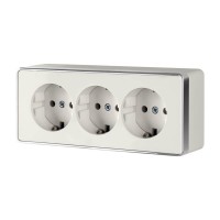 Розетка тройная с заземлением и шторками Werkel Gallant слоновая кость W5073103 4690389163906 Розетка тройная с заземлением и шторками Werkel Gallant слоновая кость W5073103 4690389163906