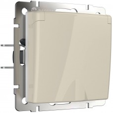 Розетка влагозащищенная с заземдением с защитной крышкой и шторками Werkel слоновая кость W1171203 4690389155765 Розетка влагозащищенная с заземдением с защитной крышкой и шторками Werkel слоновая кость W1171203 4690389155765