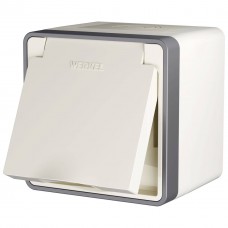 Розетка влагозащищенная с заземлением с защитной крышкой и шторками Werkel Gallant слоновая кость W5071203 4690389164590 Розетка влагозащищенная с заземлением с защитной крышкой и шторками Werkel Gallant слоновая кость W5071203 4690389164590