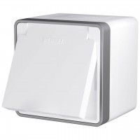 Розетка влагозащищенная с заземлением с защитной крышкой и шторками Werkel Gallant белый W5071201 4690389164583 Розетка влагозащищенная с заземлением с защитной крышкой и шторками Werkel Gallant белый W5071201 4690389164583