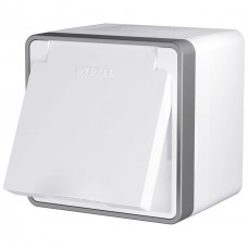 Розетка влагозащищенная с заземлением с защитной крышкой и шторками Werkel Gallant белый W5071201 4690389164583 Розетка влагозащищенная с заземлением с защитной крышкой и шторками Werkel Gallant белый W5071201 4690389164583