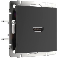 Розетка Werkel HDMI черная матовая WL08-60-11 4690389111051 Розетка Werkel HDMI черная матовая WL08-60-11 4690389111051