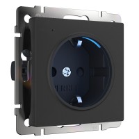 Розетка Werkel с/з с подсветкой черный W1171408 4690389171727 Розетка Werkel с/з с подсветкой черный W1171408 4690389171727