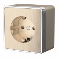 Розетка Werkel с заземлением и шторками шампань рифленый W5071110 4690389164552 Розетка Werkel с заземлением и шторками шампань рифленый W5071110 4690389164552