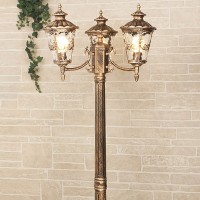 Садово-парковый светильник Elektrostandard Diadema F/3 GLYF-8046F/3 черное золото 4690389056949 Садово-парковый светильник Elektrostandard Diadema F/3 GLYF-8046F/3 черное золото 4690389056949