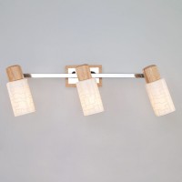 Спот Eurosvet 20029/3 хром/светлое дерево Спот Eurosvet 20029/3 хром/светлое дерево