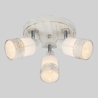 Спот Eurosvet Silvia 20026/3 белый с золотом/хром Спот Eurosvet Silvia 20026/3 белый с золотом/хром