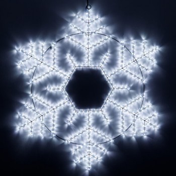 Светодиодная фигура Ardecoled Снежинка ARD-Snowflake-M10-1000x900-576Led White 034258