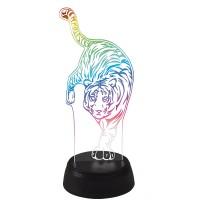 Светодиодная фигура Uniel ULI-M506 RGB/3AA Tiger/Black UL-00008401 Светодиодная фигура Uniel ULI-M506 RGB/3AA Tiger/Black UL-00008401
